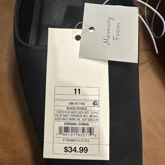 Women’s Jessica Mule Satin Heels-Black-A New Day - Picture 4 of 9